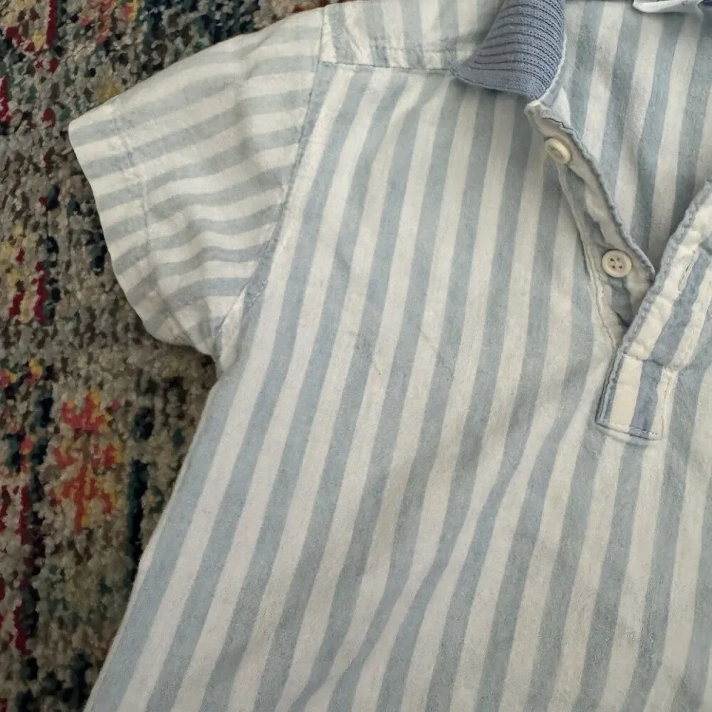 Vintage 90s OshKosh B'Gosh‎ The Genuine Article Striped Polo Kids Size 4*